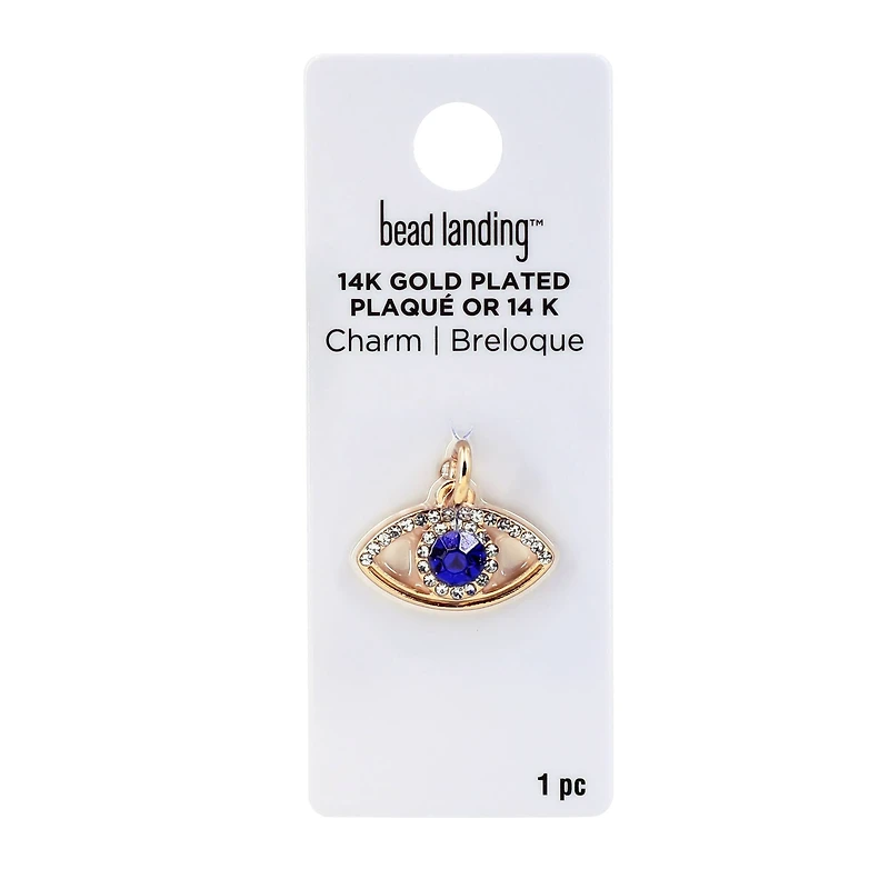 14K Gold Plated Blue Eye Charm by Bead Landing™