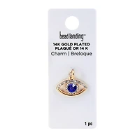 14K Gold Plated Blue Eye Charm by Bead Landing™