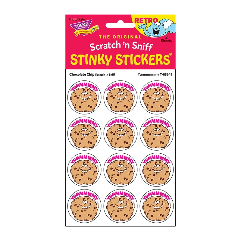 TREND Enterprises® Retro Scratch 'n Sniff Stinky Stickers® Summer 2024 Collector Combo Set