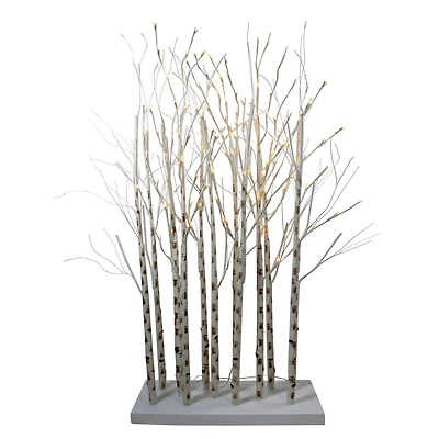 4ft. Micro LED Decorative Birch Trees with Platform
