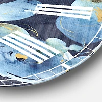 Designart 'Indigold Metallic Flower Pattern Traditional Wall Clock