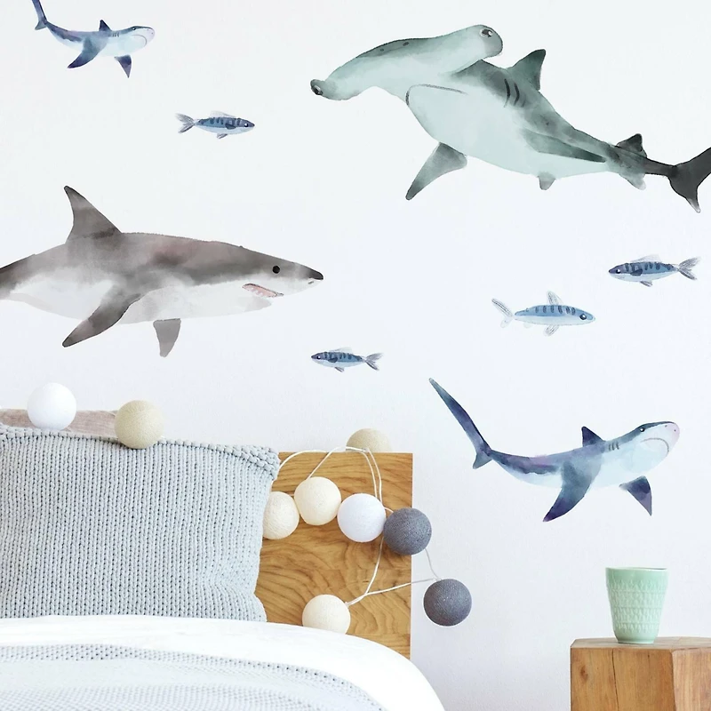 RoomMates Sharks Peel & Stick Wall Decals