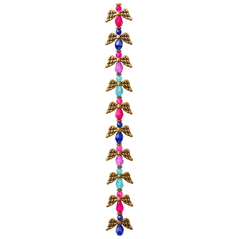 Blue & Purple Metal & Glass Angel Beads by Bead Landing™