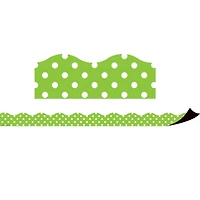 Teacher Created Resources® Lime Polka Dots Magnetic Borders, 72ft.