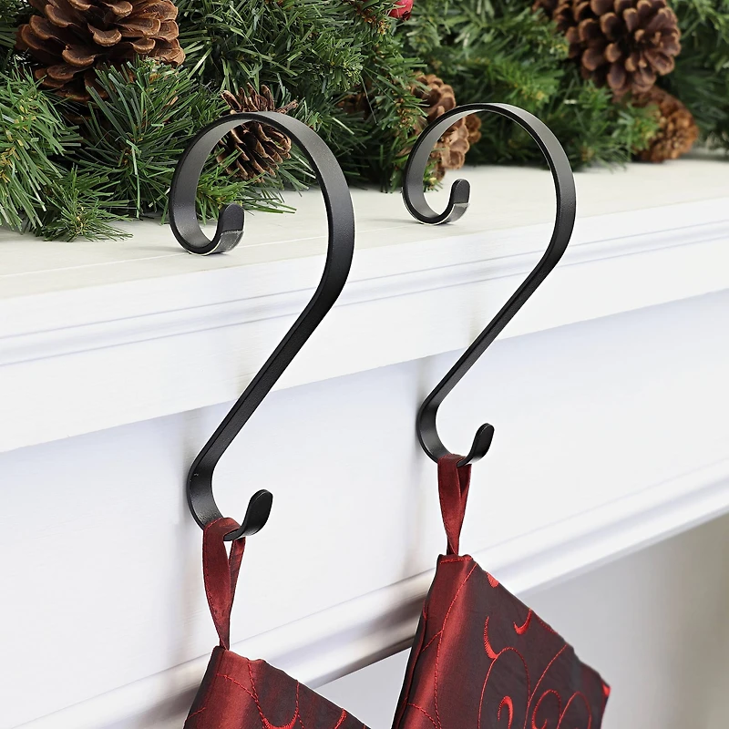 Haute Decor Stocking Scroll® Matte Black Stocking Holders