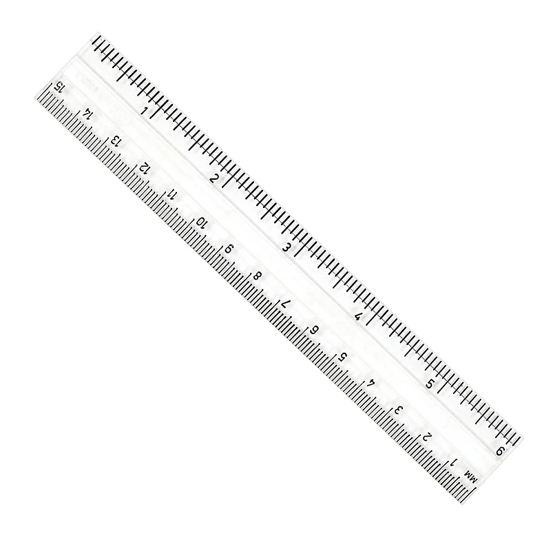 Charles Leonard Clear 6" Plastic Ruler, 48ct.