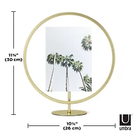 Umbra Matte Brass Infinity Round 5" x 7" Picture Frame