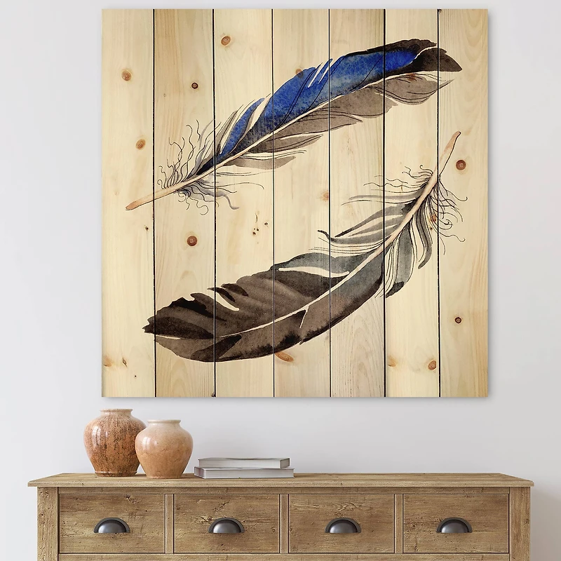 Designart - Colourful Boho Feathers III