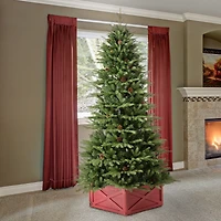 6ft. Pre-Lit Green Fir Artificial Christmas Tree with Warm White LED Lights