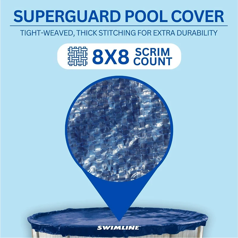 Swim Central 21ft. Blue Oval Super Guard Above Ground Swimming Pool Winter Cover