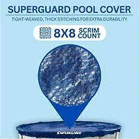 Swim Central 21ft. Blue Oval Super Guard Above Ground Swimming Pool Winter Cover