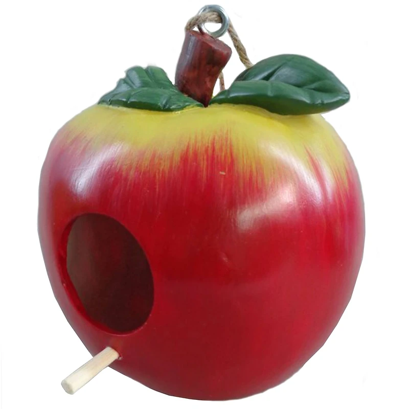 Santa's Workshop 7" Red Apple Bird House