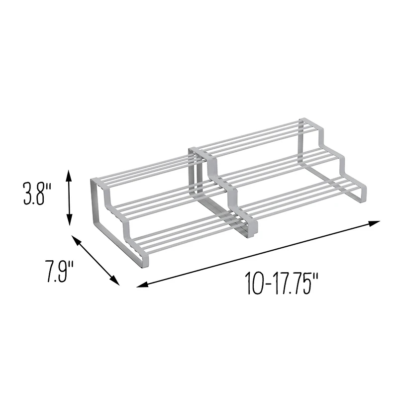 Honey Can Do White 3 Tier Expandable Spice Rack