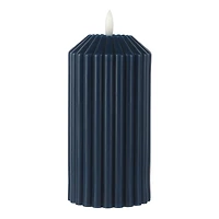 6" Ribbed Wax LED Pillar Candle by Ashland