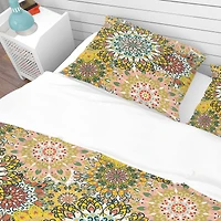 Designart 'Mandala Pattern For Printing on Fabric Or Paper' Bohemian & Eclectic Bedding Set