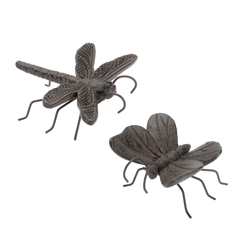 Dragonfly & Butterfly Insect Pot Sitters Set