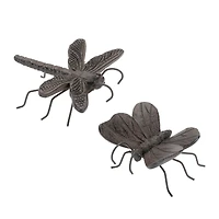 Dragonfly & Butterfly Insect Pot Sitters Set