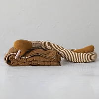 Hello Honey® 56" Mustard & Natural Plush Fabric Snake