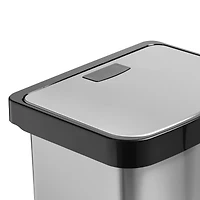 Honey Can Do 50L Large Stainless Steel Step Trash Can with Lid