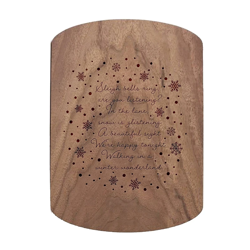 Walking in a Winter Wonderland 11" x 8" Walnut Oval Cutting Board