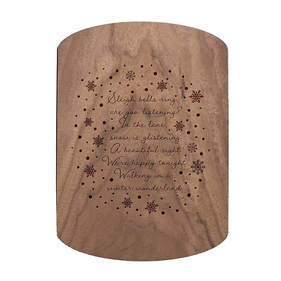 Walking in a Winter Wonderland 11" x 8" Walnut Oval Cutting Board