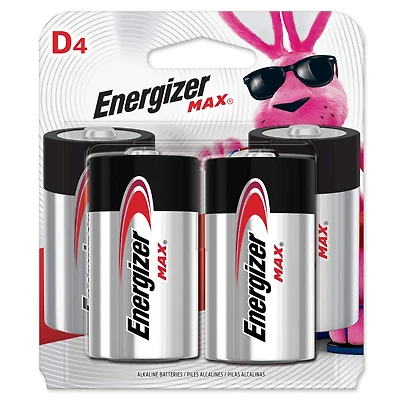 Energizer® MAX D Alkaline Batteries, 4ct.