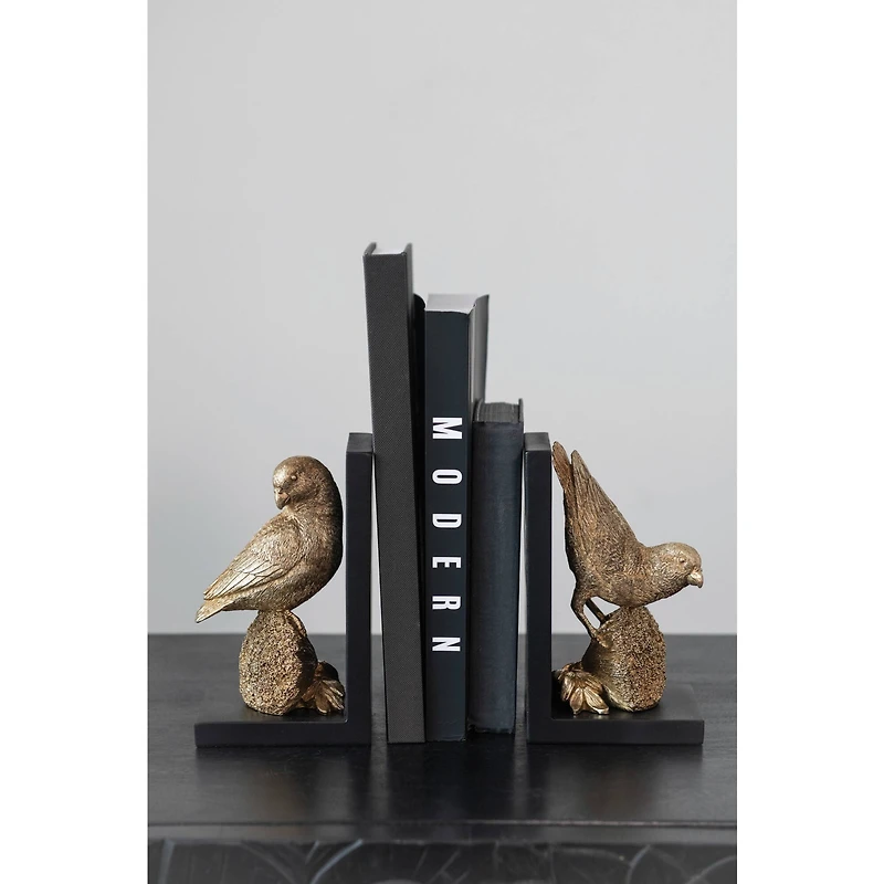 Hello Honey® Gold Parrot Bookends Set