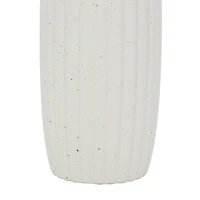 White Ceramic Contemporary Vase, 18" x 5" x 5"