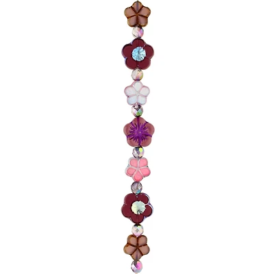 Berry Roses Czech Glass Flower Bead Mix by Bead Landing™