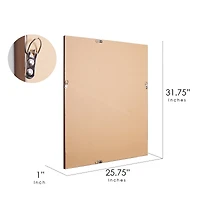 Antique Gold Classic Frame Rectangular Beveled Wall Mirror - 26" x 32"