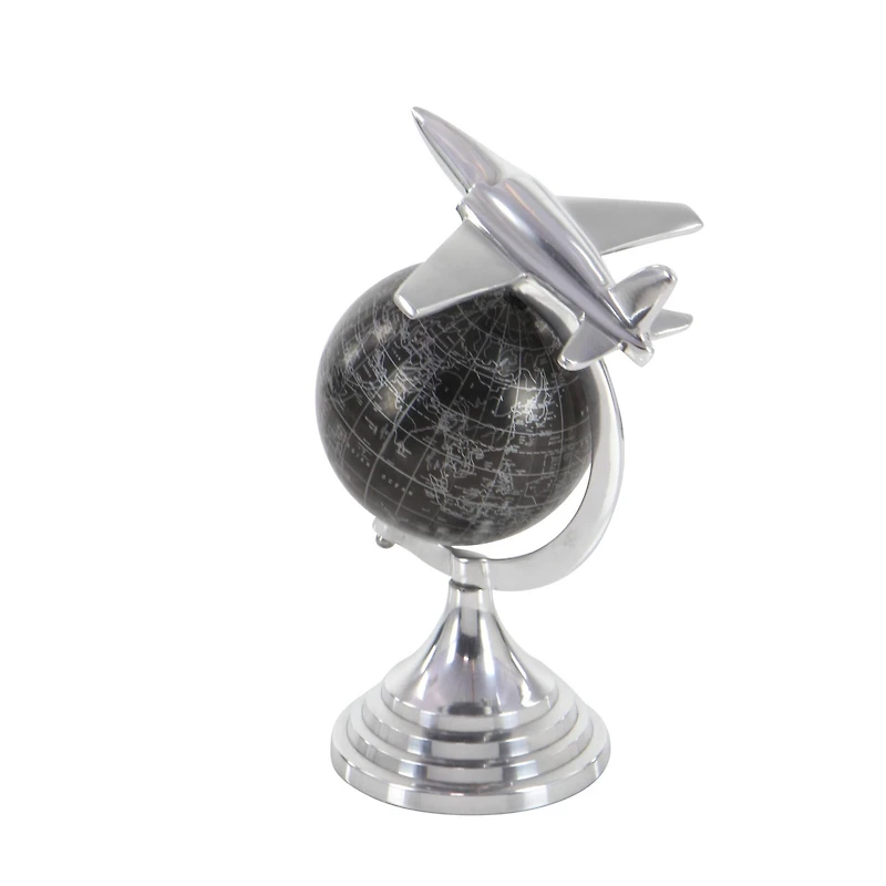 12" Silver Aluminum Glam Globe