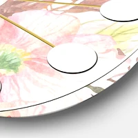 Designart 'Floral Botanical Retro Iii Mid-Century Modern Wall Clock