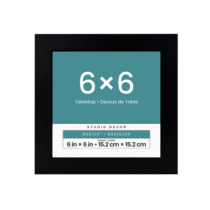 Basics™ 6" x 6" Black Flat Frame by Studio Décor®