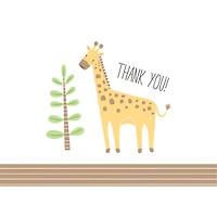 JAM Paper Cuddly Critters Blank Thank You Cards Set, 36ct.