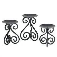 6.75" Scrollwork Candle Stand, 3ct.