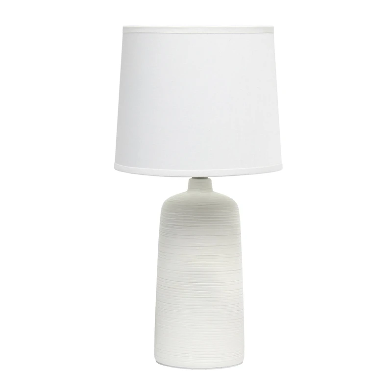 Simple Designs 16" Textured Linear Ceramic Table Lamp