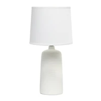 Simple Designs 16" Textured Linear Ceramic Table Lamp