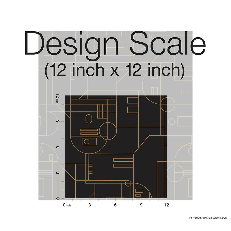RoomMates Star Wars R2D2 Geometric Peel & Stick Wallpaper