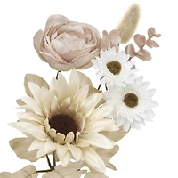 18" Cream Sunflower Mix Deluxe Bush by Ashland®