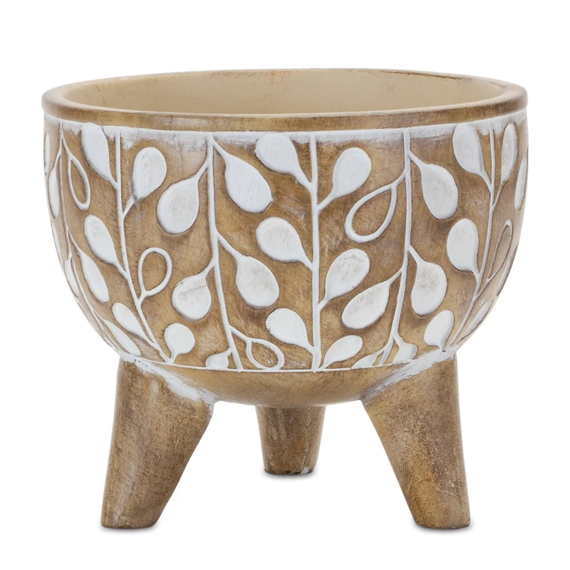 Leaf Print Planter with Legs Set