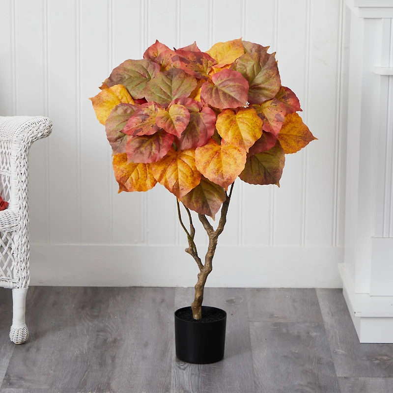 3ft. Orange Autumn Umbrella Ficus Tree