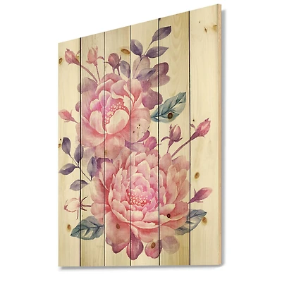 Designart - Retro Flowers With Leaves