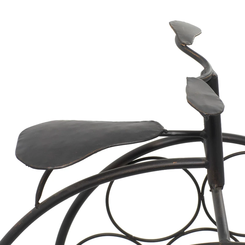 21"  Rustic Brass Bicycle Wine Holder Rack