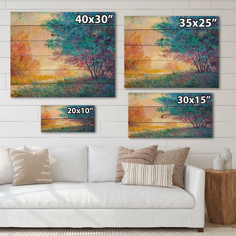 Designart - Sunset In Autumnal Landscape