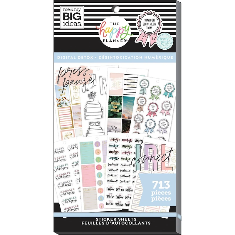 The Classic Happy Planner® Digital Detox Value Pack Stickers