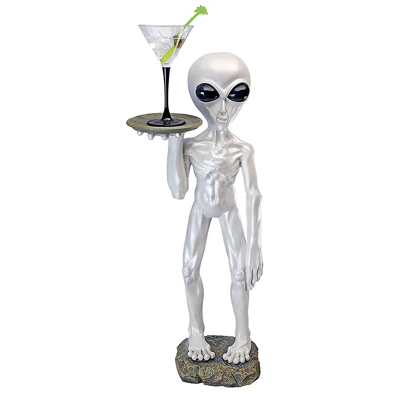 Design Toscano Roswell, the Alien Butler Pedestal Sculptural Table