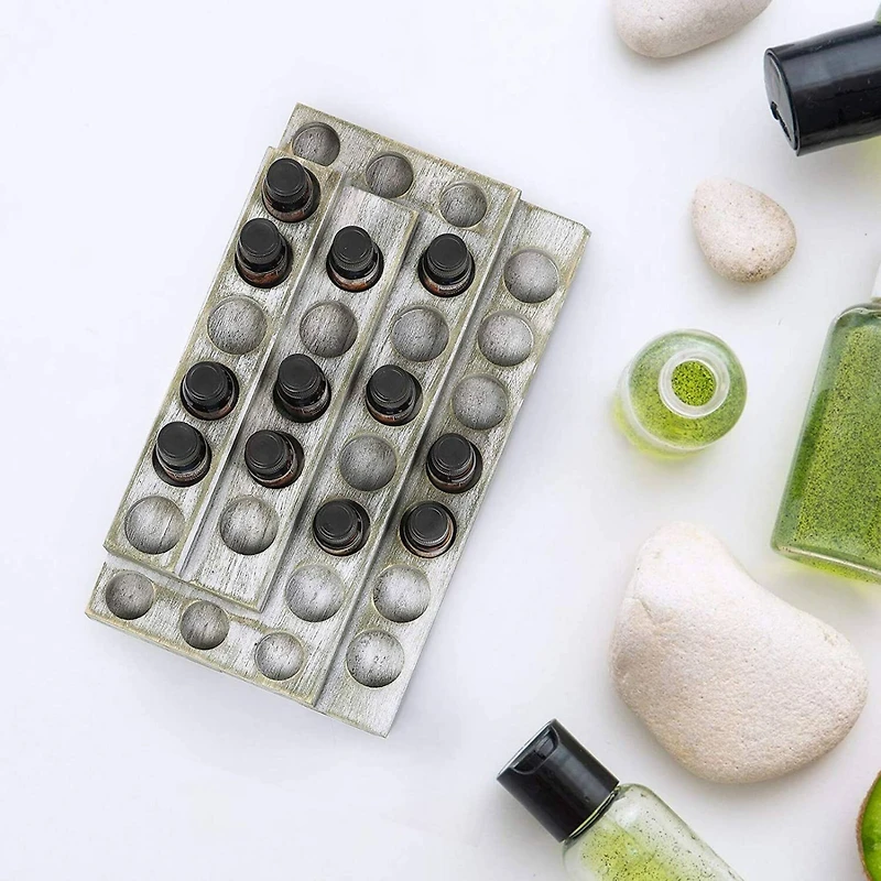 NEX™ Whitewash Essential Oils Storage for 5, 10, 15, 20mL Bottles