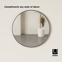 Umbra 24" Titanium Hubba Round Mirror