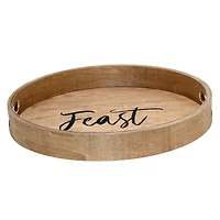 Elegant Designs™ 13.8" Round Feast Serving Tray with Handles