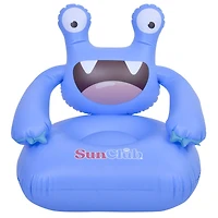 SunClub 2ft. Blue Monster Inflatable Poolside Children's Chair